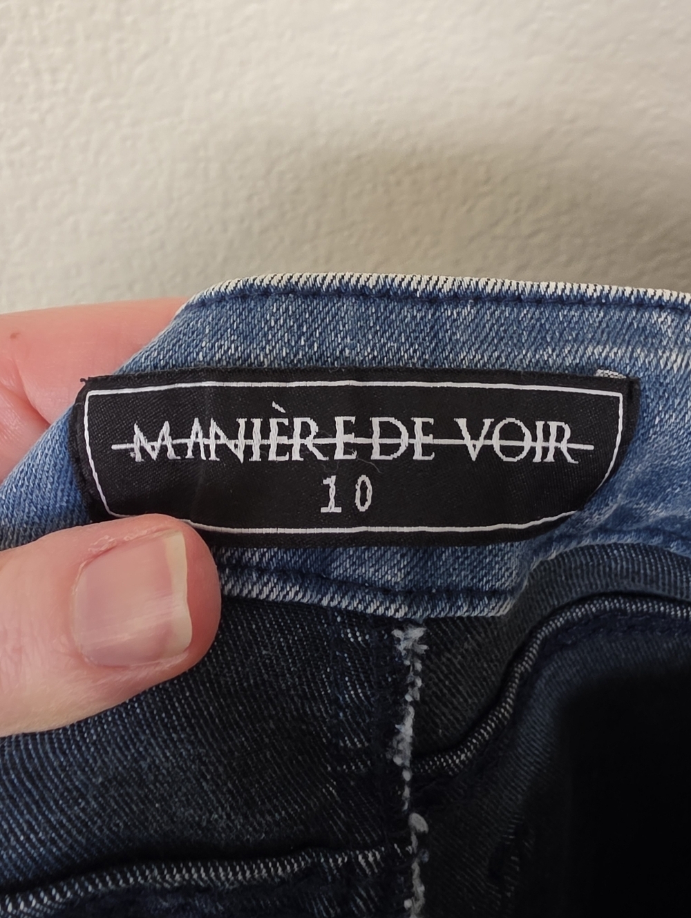 Maniere De Voir Super Stretch MotoStyle Skinny Jeans 10 - Picture 4 of 5
